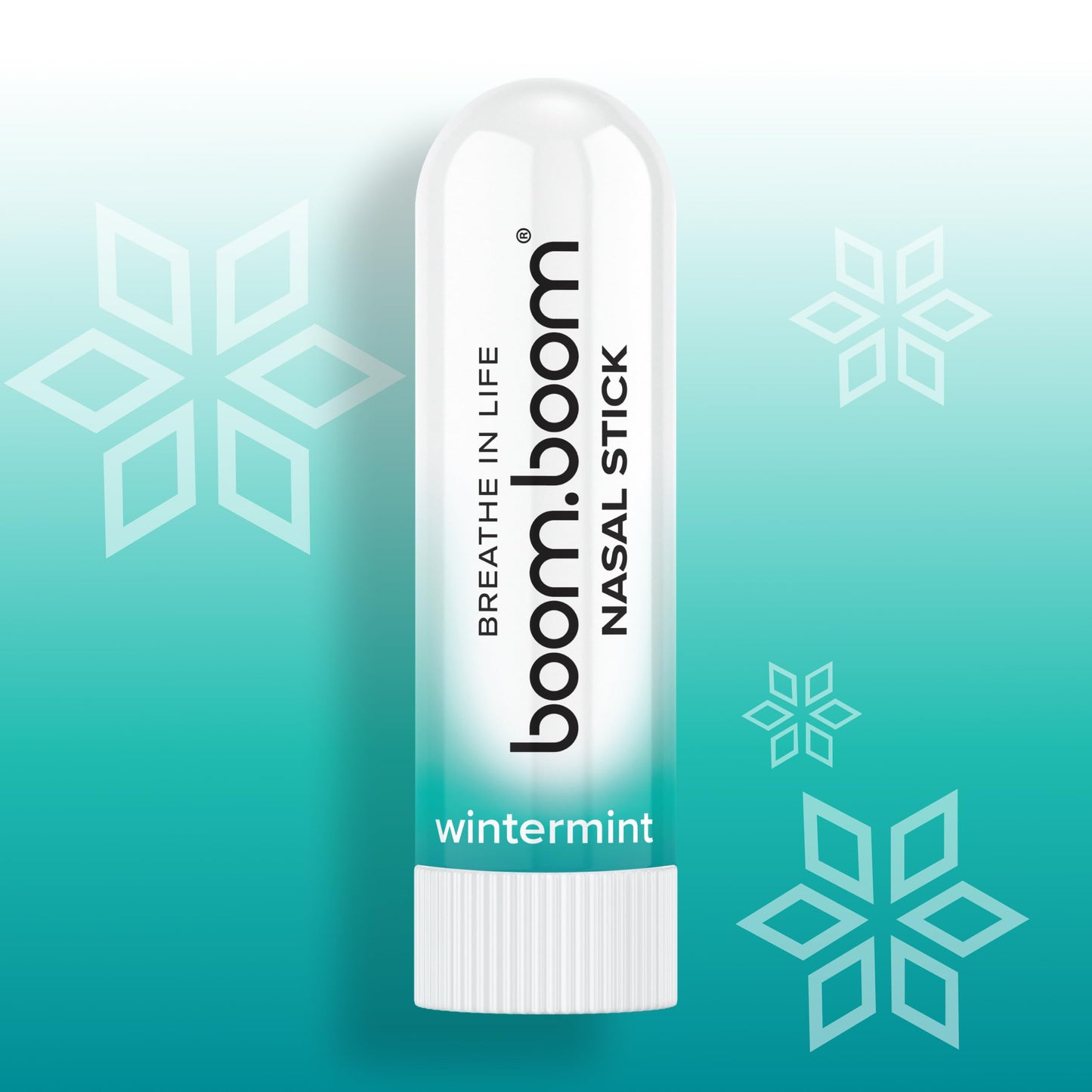 BoomBoom Nasal Stick | Vapor Flow Technology | Cool Refreshing Sensation | Natural Mood Boost | Simple Ingredients | Essential Oils + Menthol Inhaler (Wintermint)
