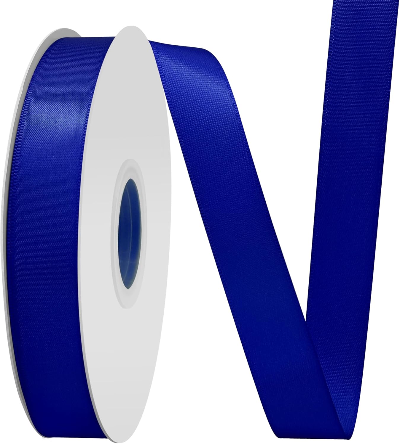 Coblt Blue Satin Ribbon 3/4" X 50 Yards Solid Color Double Faced Ribbons Perfect for Crafts Wedding Decor Bow Making Arts Sewing and More