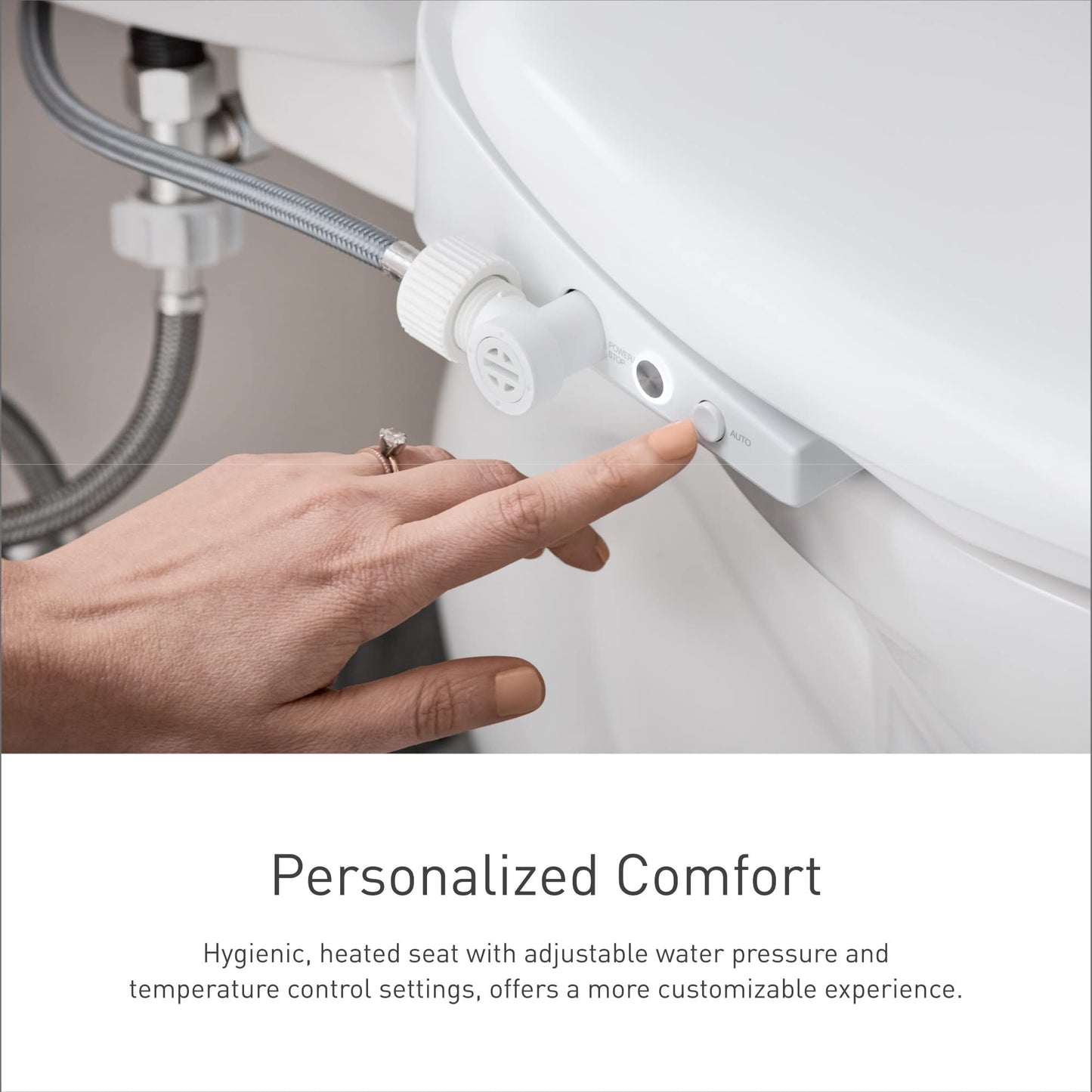Moen EB1500-E 3-series Electronic Bidet Toilet Seat with Heated Seat and Remote Control - White, Adjustable Temperature and Pressure, Self-cleaning Nozzle, Comfort, Hygienic