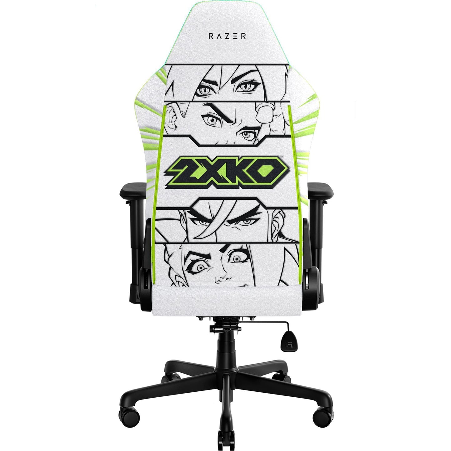 Razer Iskur V2 X Ergonomic Gaming Chair: Built-in Lumbar Support - Widened Seat - High Density Foam Cushions - Adjustable 152 Degree Recline - 2D Armrests - Plush Fabric Finish - 2XKO Edition