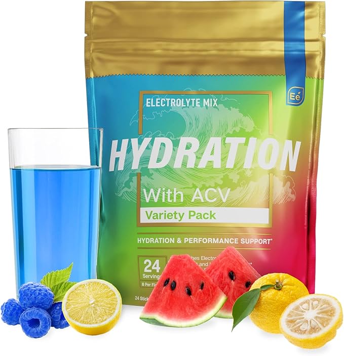 Essential Elements Hydration Packets - Electrolytes Powder Packets Sugar Free - 24 Stick Packs of Electrolytes Powder No S...