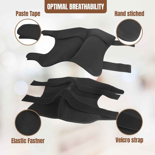 Hudson Comfort Horse Ice Boots Set of 4 – Cooling Horse Ice Pack Wrap for Knee, Hock, Ankle, Hooves Injury – Hot and Cold Therapy Horse Leg Wraps – Full Coverage Cold Packs - 4 Wraps + 8 Gel Packs