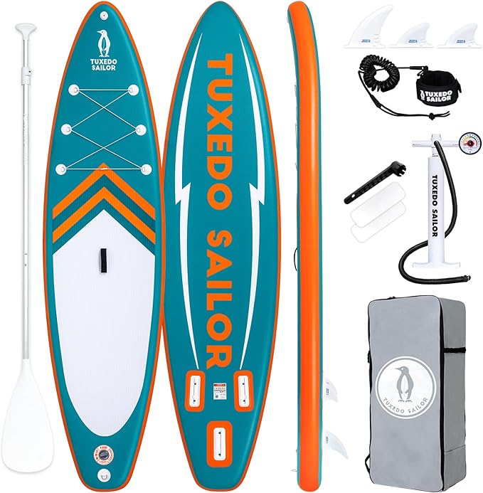 Tuxedo Sailor 10'6"×33"×6" Inflatable Stand Up Paddle Board with Premium SUP Accessories,Paddle Boards for Adults & Youth ...