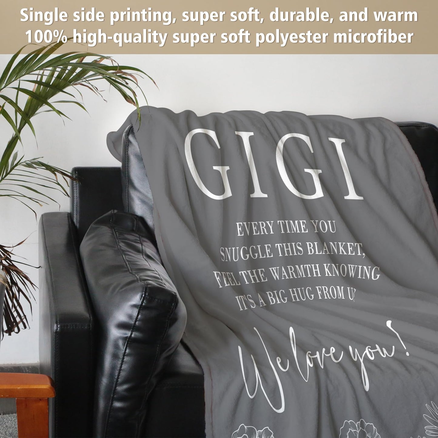 Gigi Gifts for Grandma, Gifts for Gigi Blanket, Grandma Birthday Gift from Grandkids, to My Gigi Blanket 50" x 60"