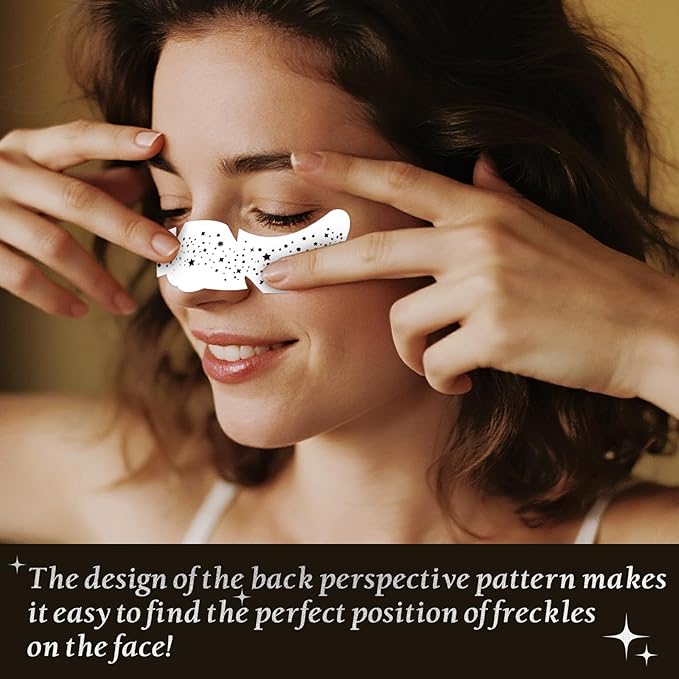 24pcs Glitter Freckles Makeup Patches-Silvery-Face Glitter Speckle, Sparkle Speckles Patches for Women, Cute Fake Freckles, Glitter Freckle Face Tattoo, Accessories for Musical Festival