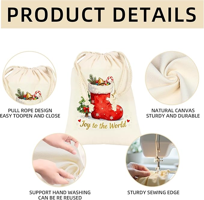 OKBA 8 Pack Cotton Muslin Drawstring Bags 14x17 Inch, Reusable Cloth Bags for DIY Projects, Grocery & Produce, Shoes, Potatoes, Onions and Christmas Storage, Eco-Friendly & Washable