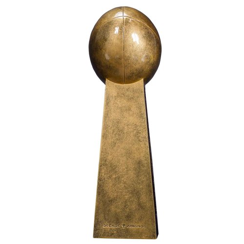 Decade Awards Fantasy Football Champion Trophy - 16 Inch Tall - FFL Champion Gold Tower Award - Engraved Plate On Request (Gold, 16)