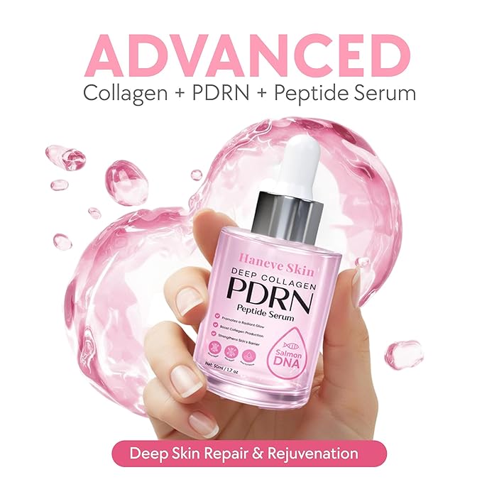 Deep Collagen PDRN Salmon DNA Peptide Serum with Niacinamide – Hydrating Facial Serum with Collagen-Supporting Peptides & Barrier-Strengthening Formula – For Smooth, Radiant, Moisturized Skin – 50ml