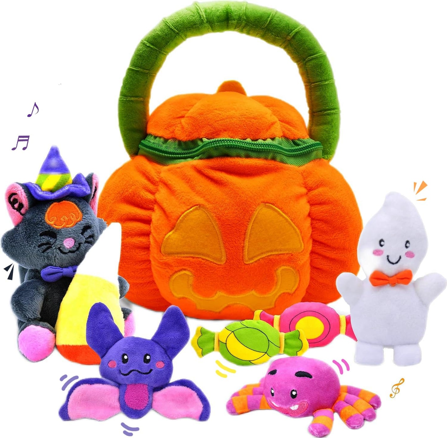 JOYIN Baby's Pumpkin Halloween Playset with 8 Fun Play Pieces, Halloween theme decoration, School Classroom Supply, Party Favor Supplies, Goodie Bags Stuffers Fillers, Toy and Prizes, Treats Gifts