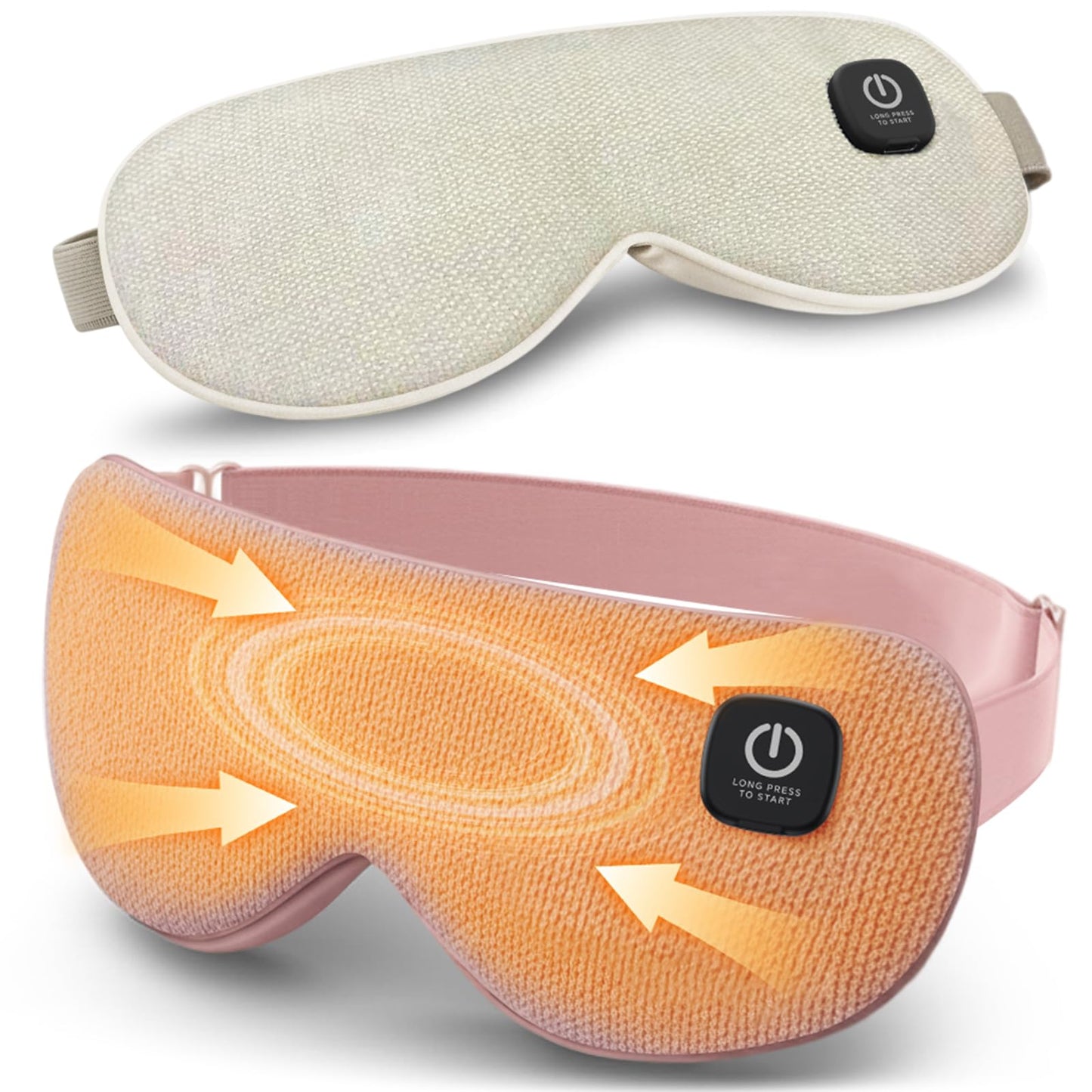 Heated Eye Mask - Cordless Eye Mask for Dry Eyes, Eye Relief, Improved Sleep, 4 Temperature, Washable Eye Heating Pad for Travel and with Replaceable Shell, Gifts for Women