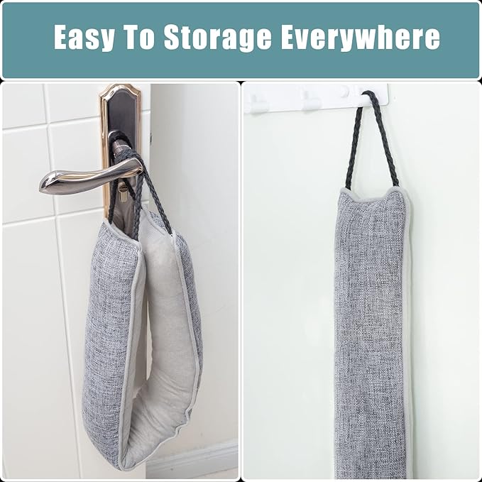 Marwood Under Door Draft Stopper 30 inch Wind Stopper for Door & Window, Weighted French Air Draft Stopper Front Door Snake Noise Blocker for Bottom of Door with Hanging Loops - Grey