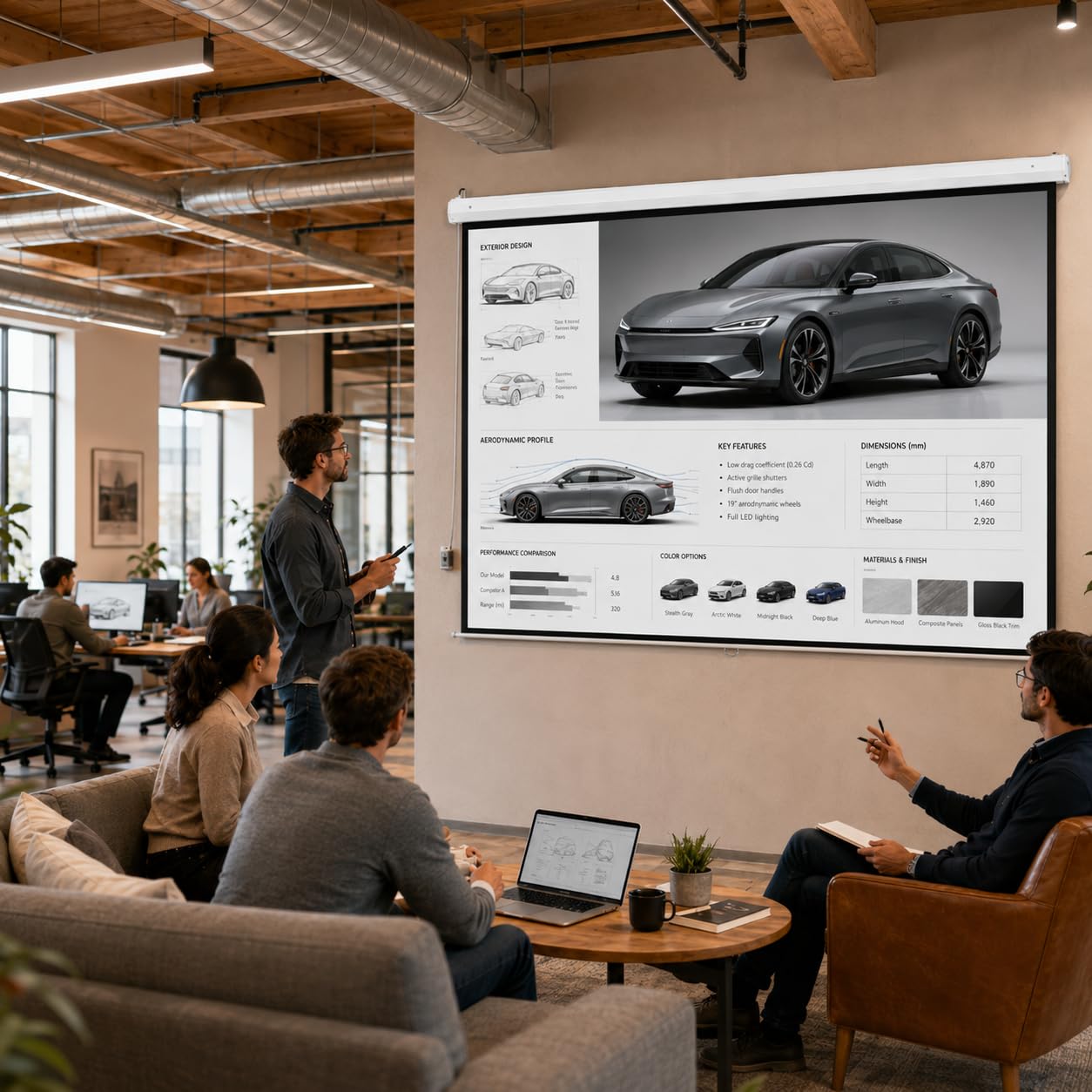 100" Motorized Projector Screen, Electric 16:9 Projector Screen with Remote Control, Indoor/Outdoor HD Movie Screen, Wall/Ceiling Mounted, Perfect for Home Office Theater TV, White