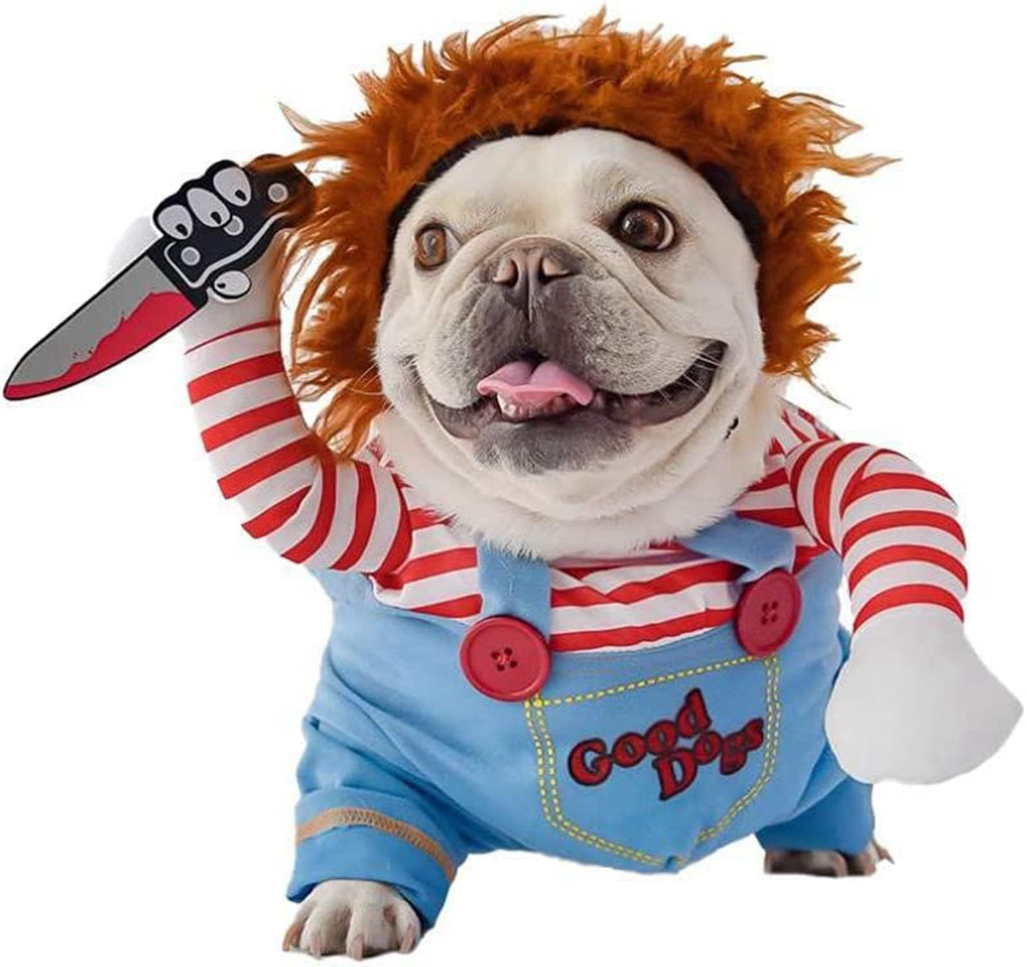 Pet Deadly Dog Cosplay Halloween Christmas Funny Costume for Small, Medium & Large Dogs (X-Large)
