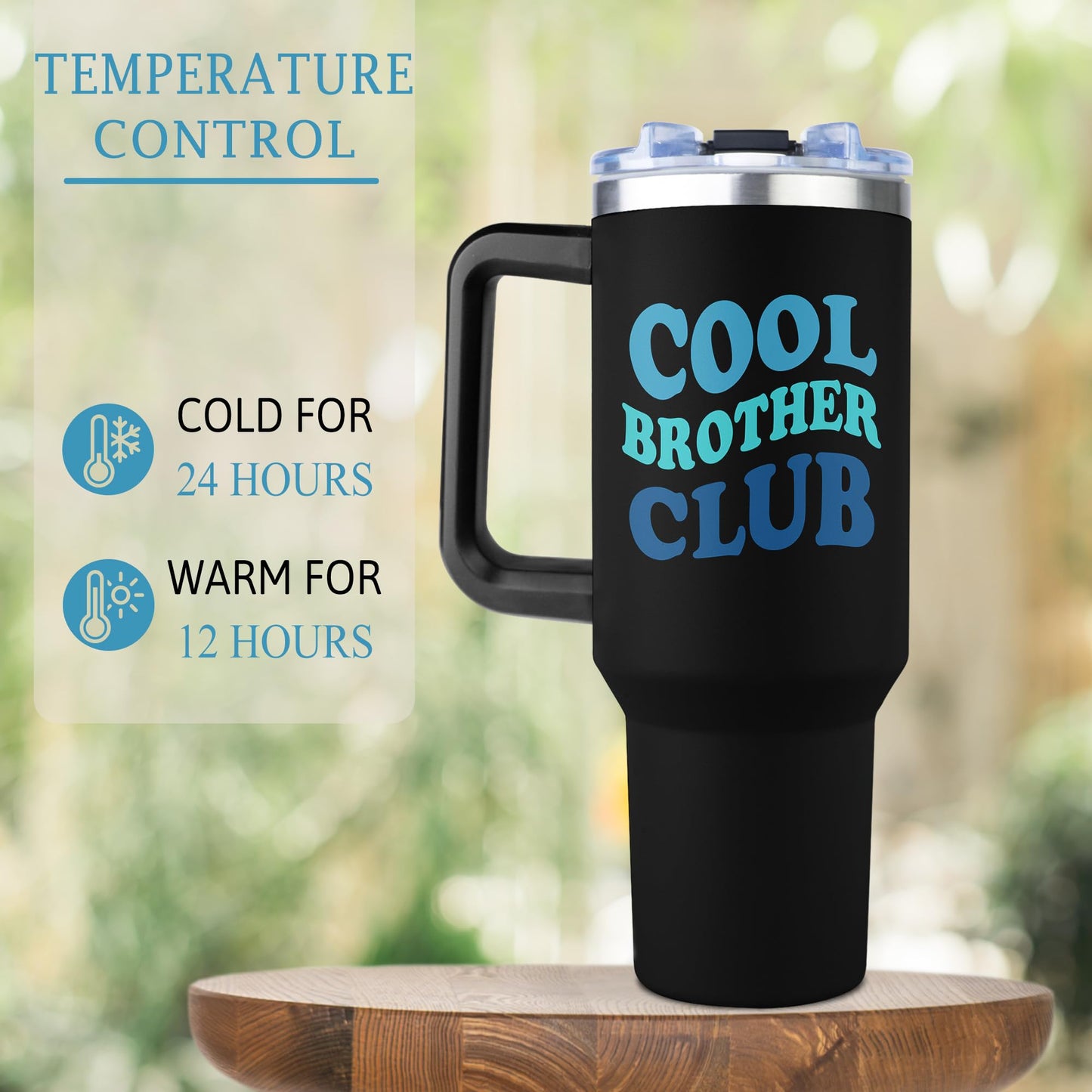 Ladyhold Big Brother Gift, Gifts for Brothers, Brother Birthday Gifts from Sister, Christmas Graduation Birthday Gift for Brothers Tumbler 40Oz with Handle and Straw