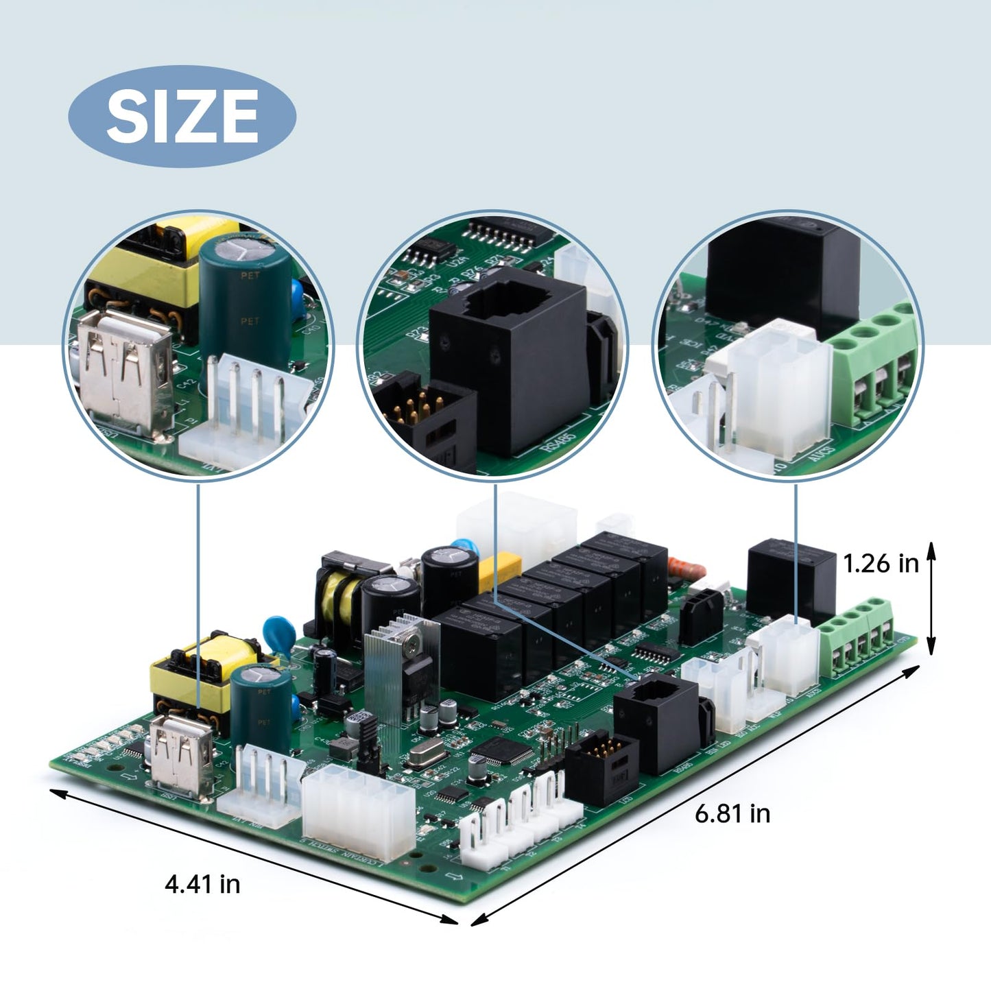 Zuomeng Ice Machine Control Board 000008309 Replacement PCB, Compatible with Manitowoc ID, IB, I, IR, IY, SY Series, Suitable for Commercial & Industrial Ice Makers