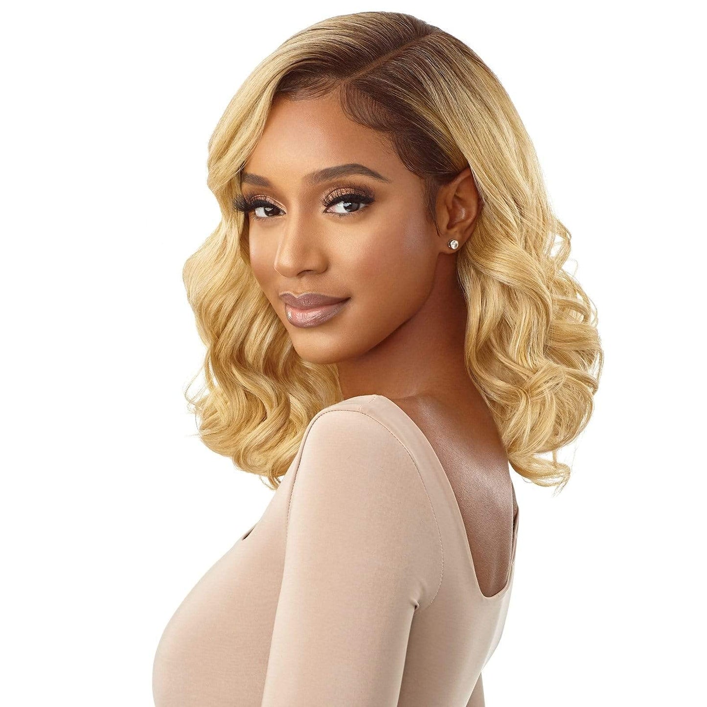 Outre Melted Hairline Synthetic HD Lace Front Wig - HERMINIA (1 Jet Black)