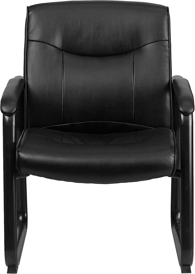 Flash Furniture Hercules Series Big & Tall LeatherSoft Executive Side Reception Chair, Padded Lobby Chair with 500-lb. Sta...