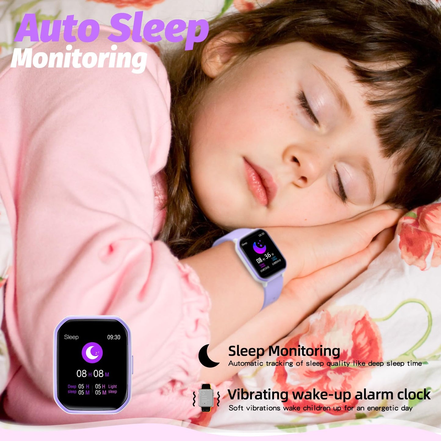 YOUSOKU Kids Smart Watch Girls Boys, Fitness Tracker for Kids, 1.5 Inch DIY Dial, 19 Sport Mode, Sleep Monitor, Pedometers, Heart Rate, IP68 Waterproof, Great Gift for Boys Girls Teens 6-14