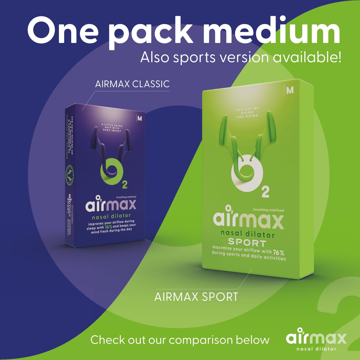 AIRMAX Nasal Dilator for Breathing - 76% More Airflow - Anti snoring Devices - Nostril Opener - Congestion Relief and snoring Solution - 1x Medium Orange