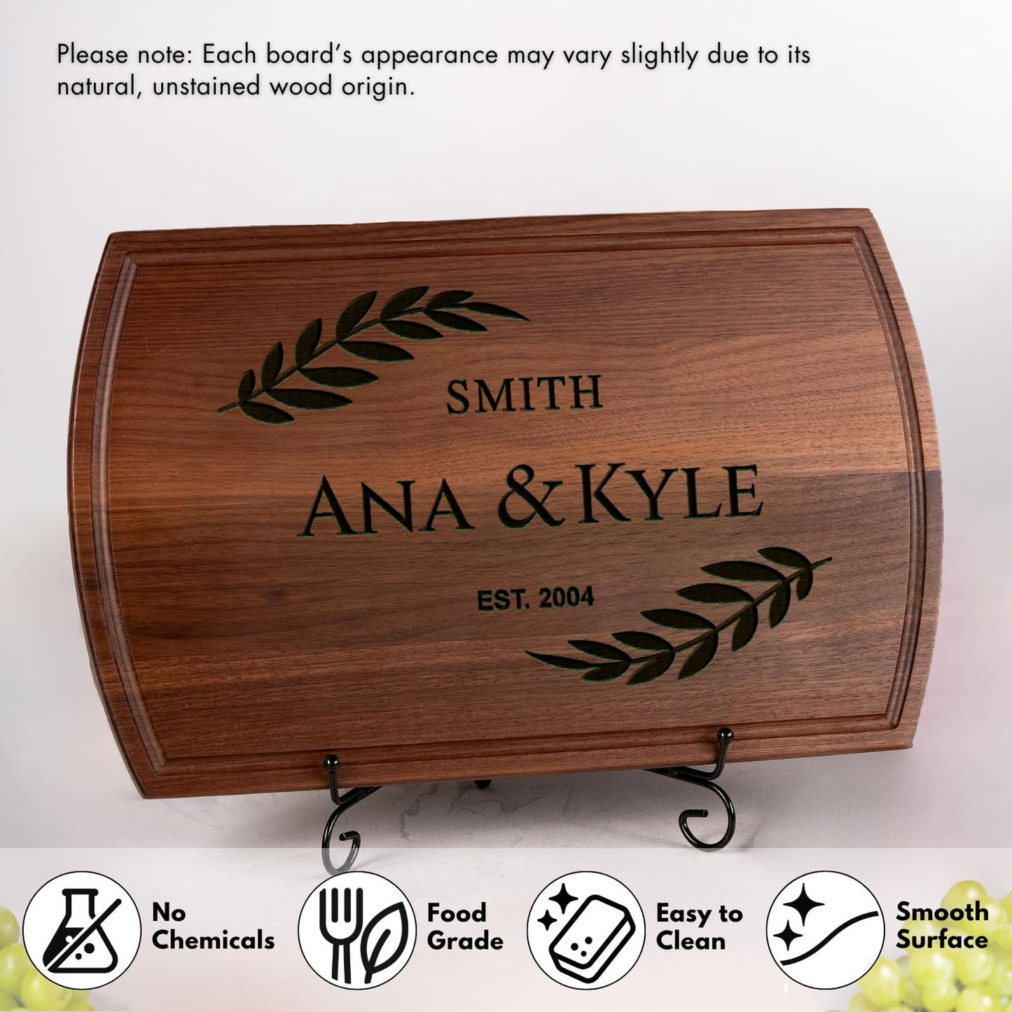 Personalized Wedding Gifts for Couples - Custom Cutting Board, Engraved Wood Charcuterie Board, Bridal Shower & Anniversary Gift, Customized Kitchen Board, Unique Gift Idea for Newlyweds