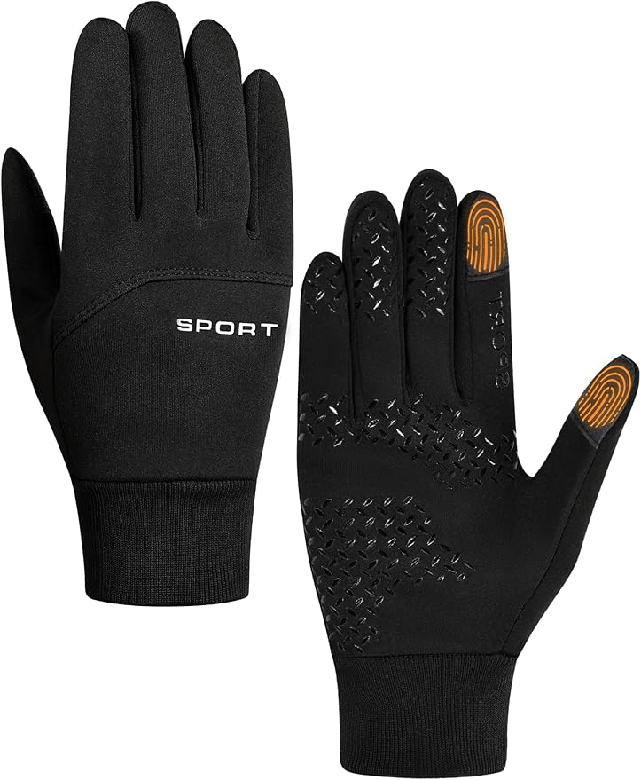 AURUZA Lightweight Running Winter Gloves,Windproof Cycling Gloves with Touch Screen Fingers for Men Women