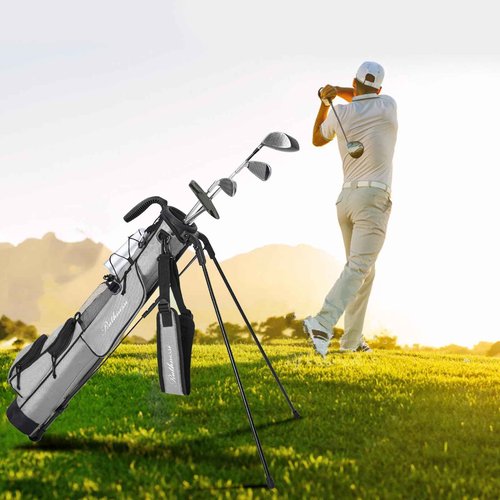 RUTHNISSI Golf Stand Bag, Lightweight Golf Easy Carry Bag with Padded Strap，Durable Pitch& Putt Golf Bag, Practice Range Sunday Golf Bag for Men&Women