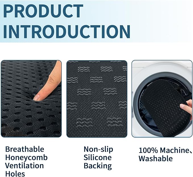Newivi Portable 3D Breathable Seat Cushion – Foldable, Soft & Lightweight for Airplane Travel Stadium Cushion