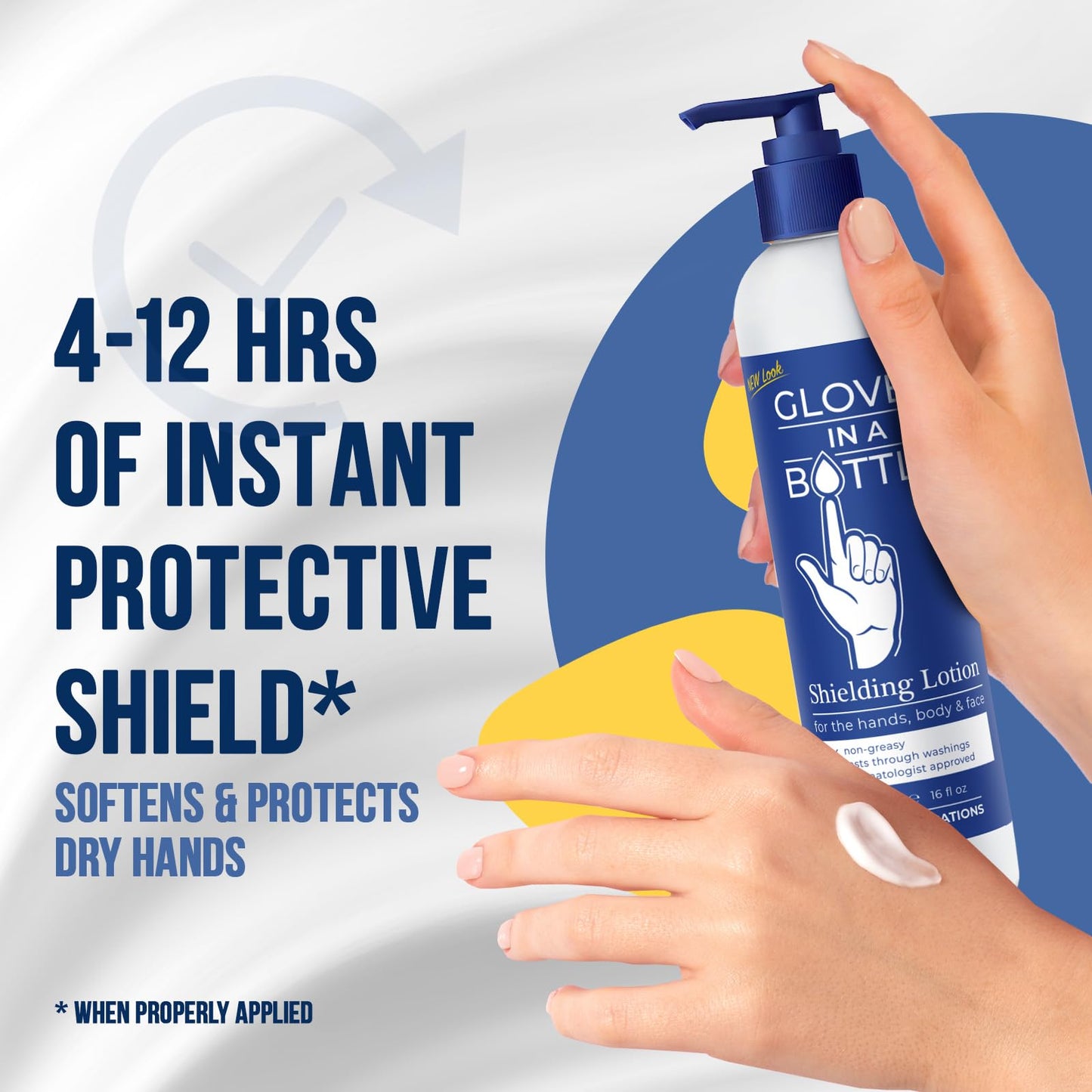 Gloves In A Bottle Working Hands Cream - Hypoallergenic Moisturizing Lotion for Severely Cracked Hands - Protective Hand Treatme