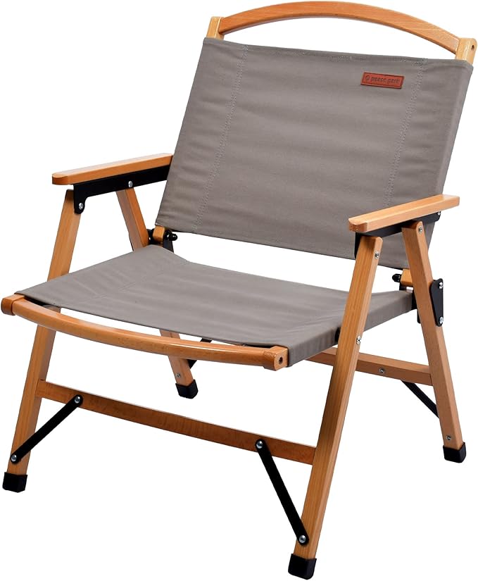 ピースパーク(Peace Park) Camping Chair, Wood Chair, Outdoor Chair, Low Chair, Foldable, Storage Bag Included