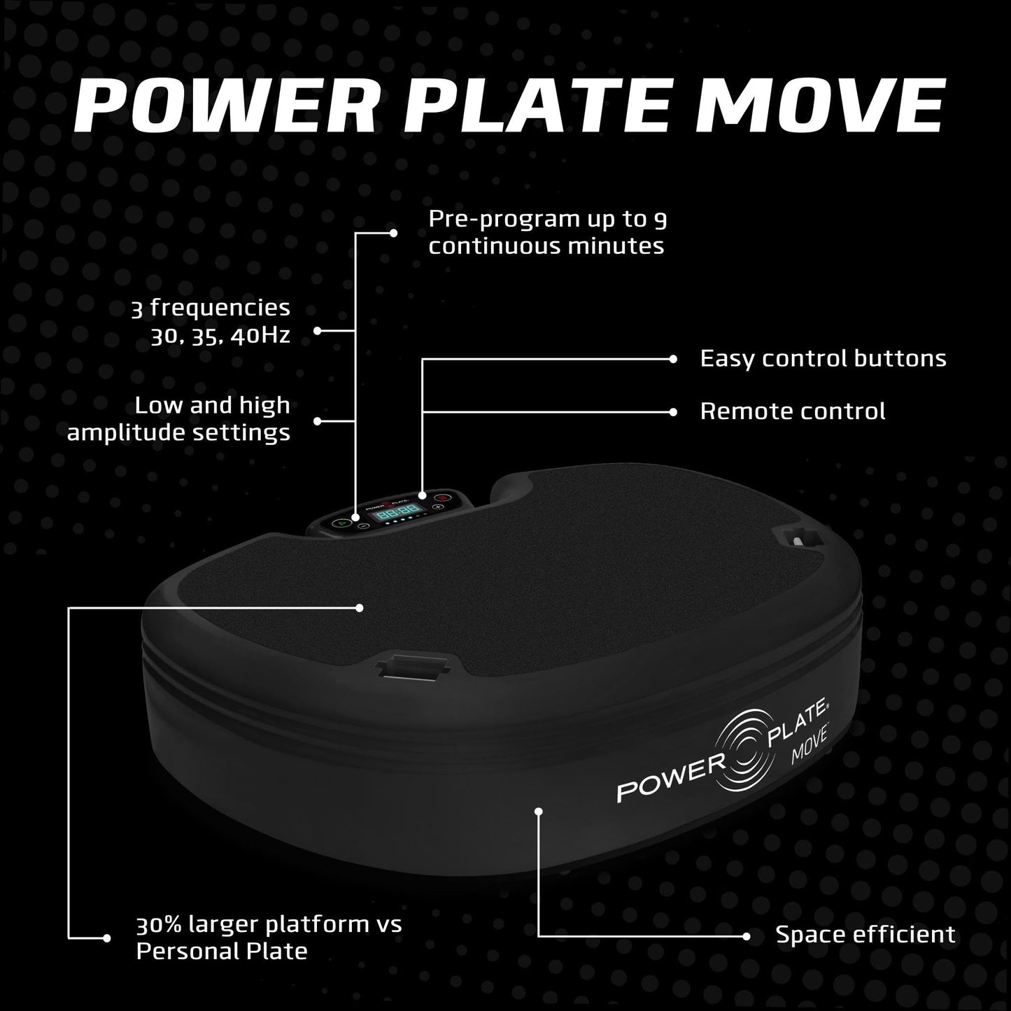 Power Plate Move Vibrating Exercise Platform, Increase Core Strength, Improve Balance and Stability, Red
