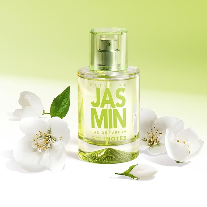 Solinotes Jasmine Flower Perfume for Women & Men, 1.7 Fl Oz/ 50 ML Eau De Parfum, Delicate Floral and Soothing Scent with Premium Ingredients - Clean Perfume, Cruelty Free, Vegan, Made in France