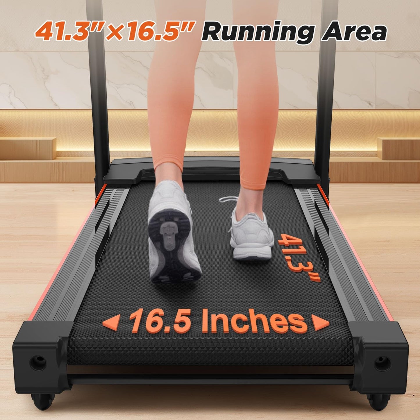 400 Lbs Foldable Treadmill with 15% Auto Incline, 3.25HP Treadmills for Home with Handlebars, Small Space Portable Running Walking Machine with Bluetooth APP & Pulse Monitor