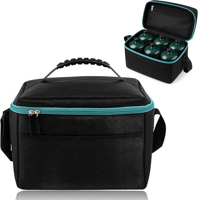 Shinylin 1 lb Propane Tank Carry Bag with Padding Mini Fuel Cylinder Carry Bags Case for 6-Pack Propane Tanks 16 OZ with...