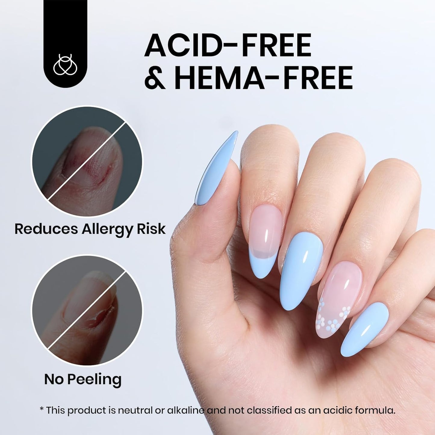Beetles 3Pcs Gel Nail Glue Nail Dehydrator and Primer, Professional Nail Prep Acid-Free & Hema-Free Dehydrate Bond Primer 9 in 1 Gel Glue Kit for Press On Nails Nail Tips Nail Extension Gifts for Her