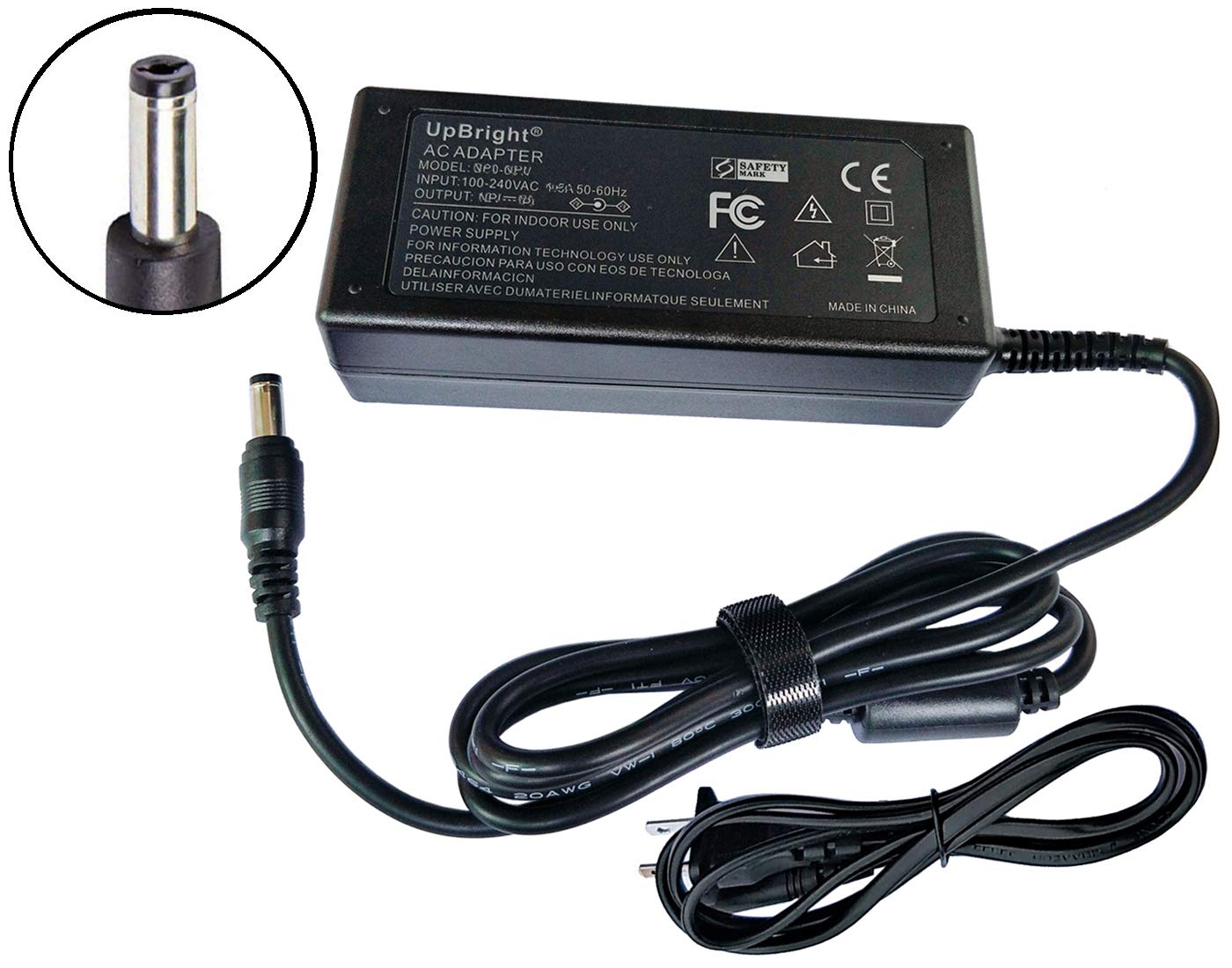 Upbright 19V 2.37A 45W Ac/Dc Adapter Compatible With Toshiba C55-B5100 C55-B5101 C55-B5200 C55-B5201 C55-B5300 C55-B5302 C55-A53