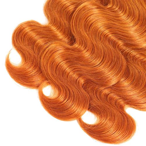 24 24 24 inch WuvuSnm Ginger Human Hair Bundles 350 Body Wave Bundle Ginger Orange Human Hair 3 Bundles Same Length