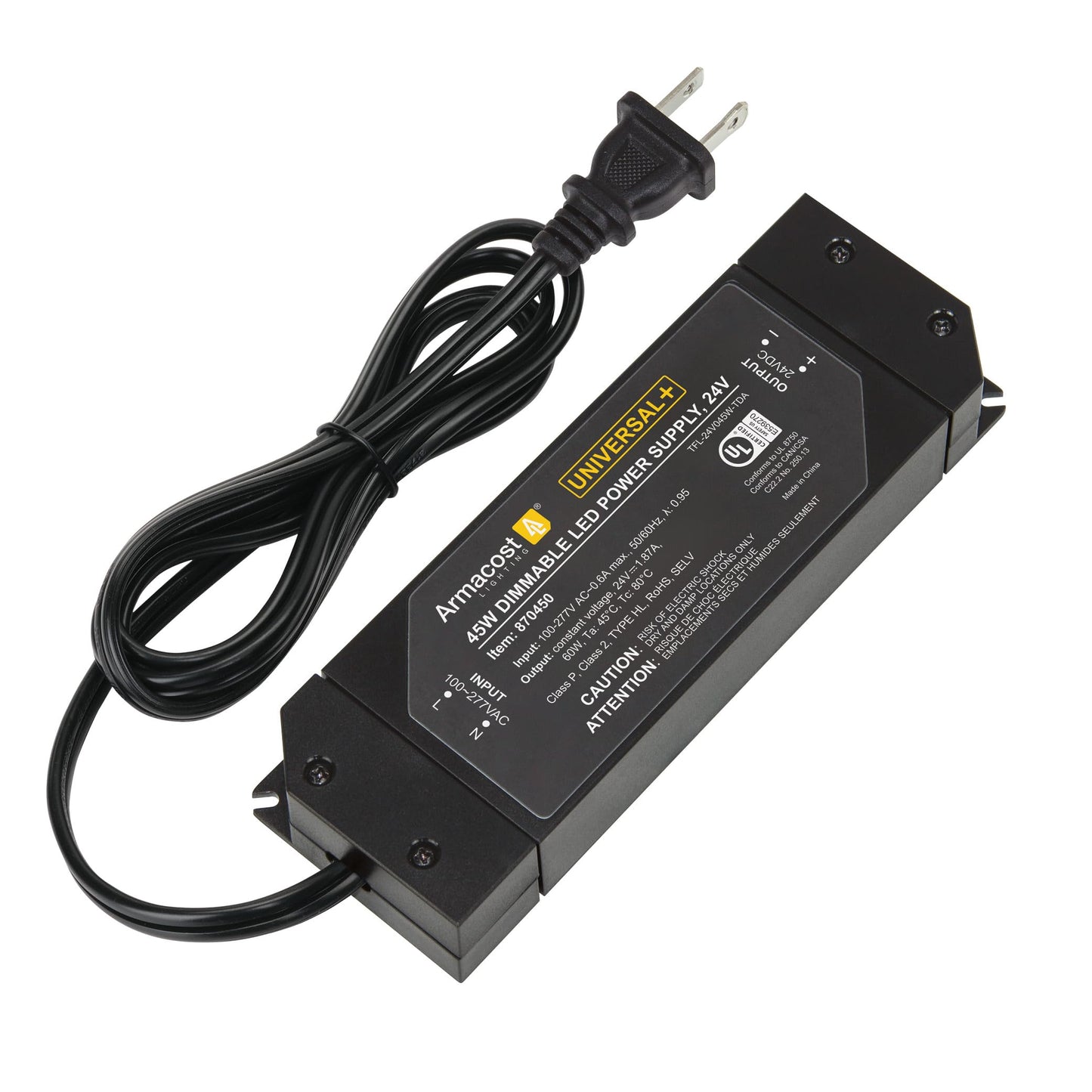 Armacost Lighting 45-Watt Universal+ 24V DC Dimmable LED Driver ELV/MLV/TRIAC 870450