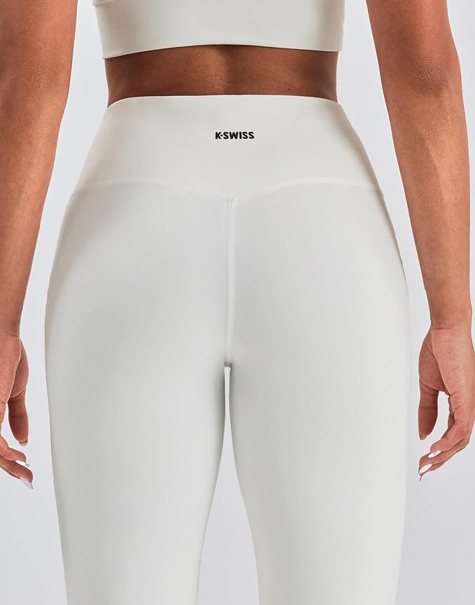 K-Swiss Flare Leggings for Women 32" - High Waist Wide Leg Bell Bottom Bootcut Yoga Pants for Casual Lounge