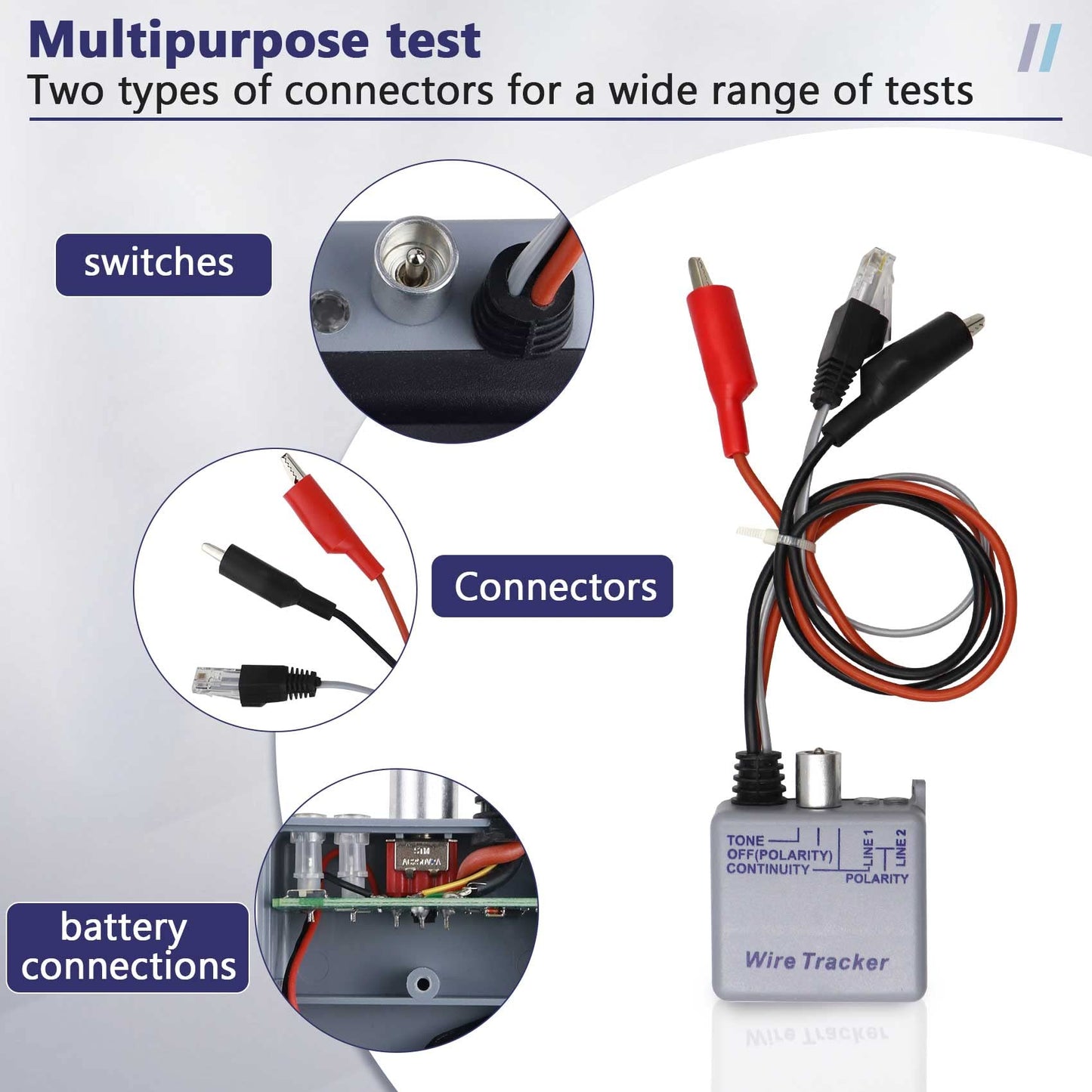 Chaoos Tone Generator kit, Wire Tracer Circuit Tester, 200EP High Accuracy Wire Tester Kit, Wires Tone Tracer, Multi-Tone Cable Test Kits with Inductive Amplifier for Network Cables Collation