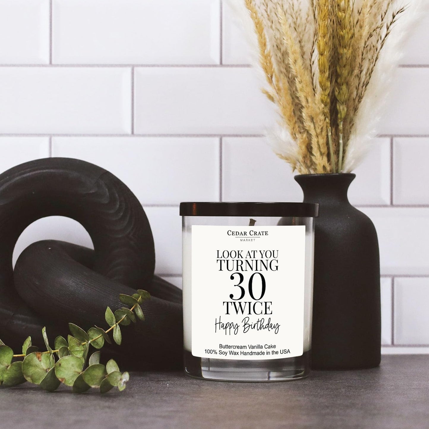 60th Birthday Gifts for Her - Best Ideas, Buttercream Vanilla Scented, 100% Soy Candle for Women, Friends, Mom, Wife, Sister, Grandma, Handmade Aromatherapy Candles Decoration