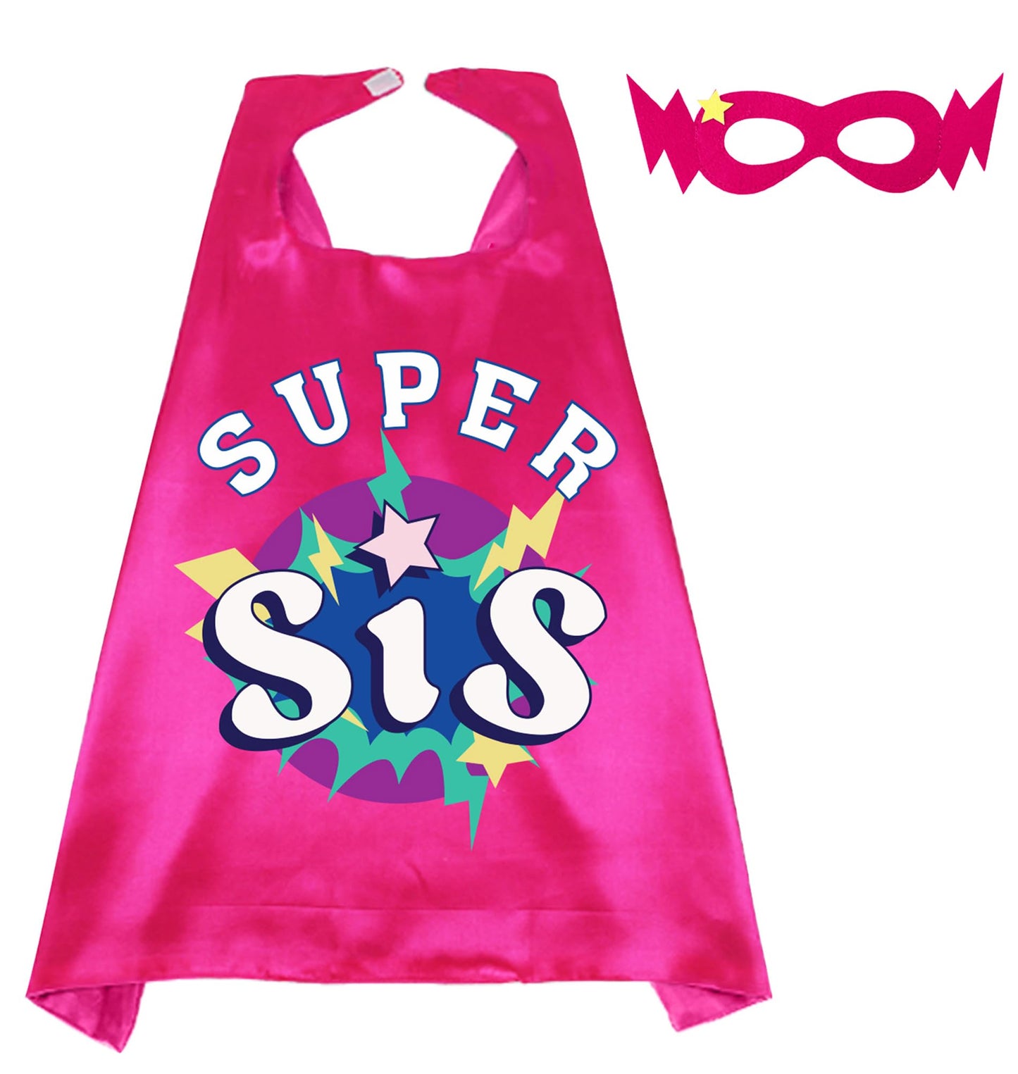 D.Q.Z Superhero-Capes and Masks for Kids, Big Sister Gifts for Girls' Role Play New Sibling Birthday Family Party (Rose)