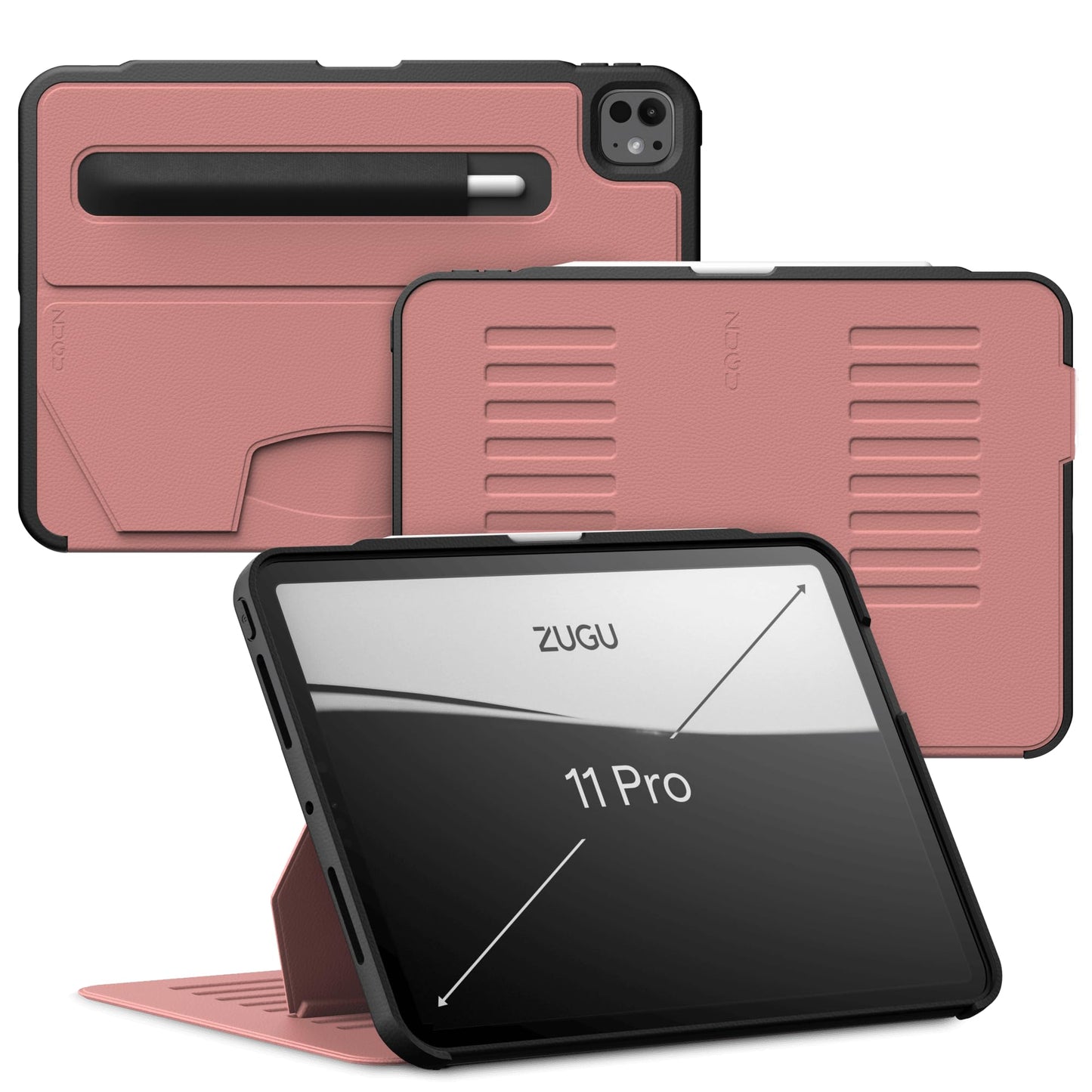 Zugu Case For Ipad Pro 11 (M4) 2024, Slim Protective Cover With Apple Pencil Holder, Auto Wake/Sleep, Multiple Viewing Angles, I