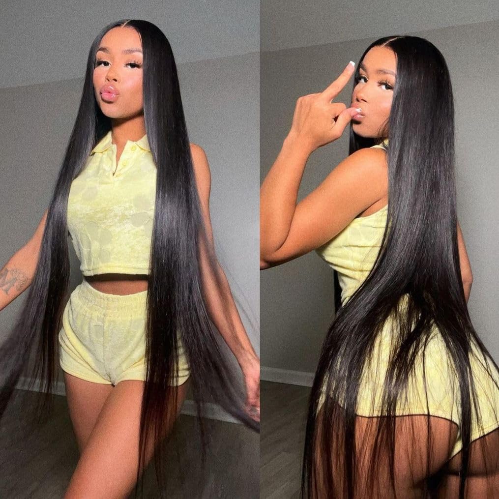 20 22 24 Inch 3 Bundles Human Hair Straight 12A 100% Unprocessed Brazilian Virgin Human Hair Bundlles Straight Natural Black, Tr