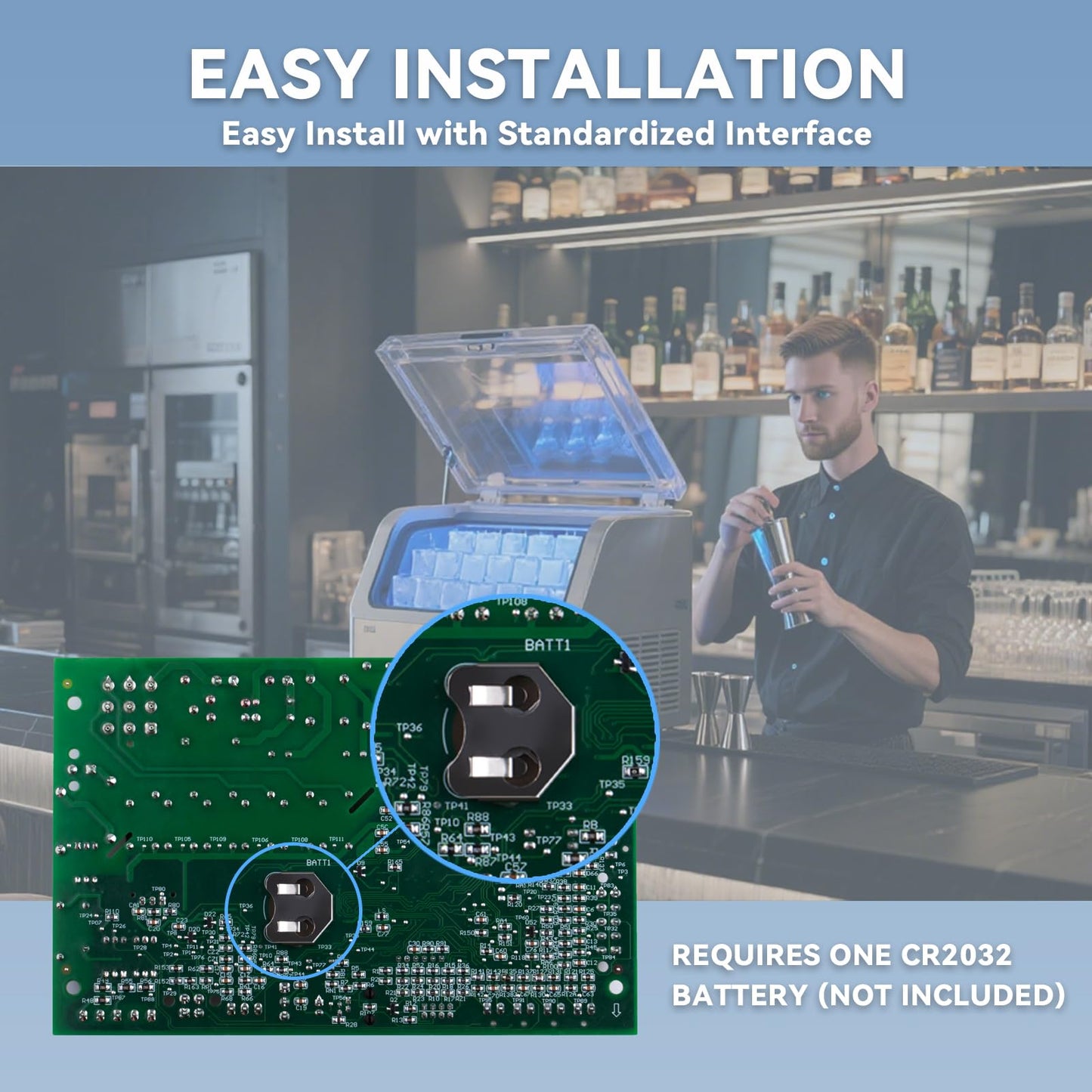 Zuomeng Ice Machine Control Board 000008309 Replacement PCB, Compatible with Manitowoc ID, IB, I, IR, IY, SY Series, Suitable for Commercial & Industrial Ice Makers