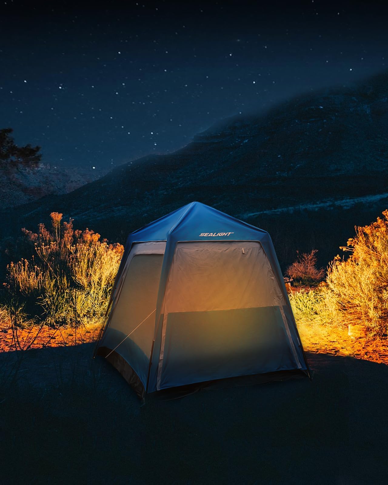 SEALIGHT 4-6 Person Car Tent for SUV, Waterproof Windproof Family Camping Tent - Easy Setup, Double Layer Breathable with Carry Bag, Ideal for Outdoor Travel