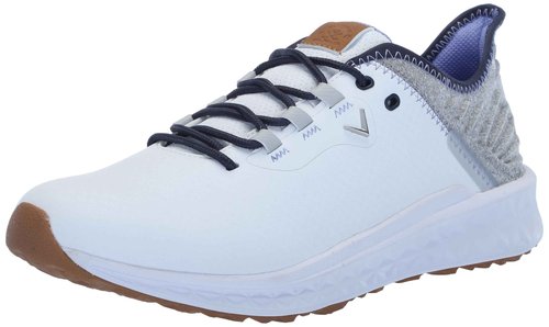 Callaway Women's La Jolla SL Golf Shoe, White/Navy, 8
