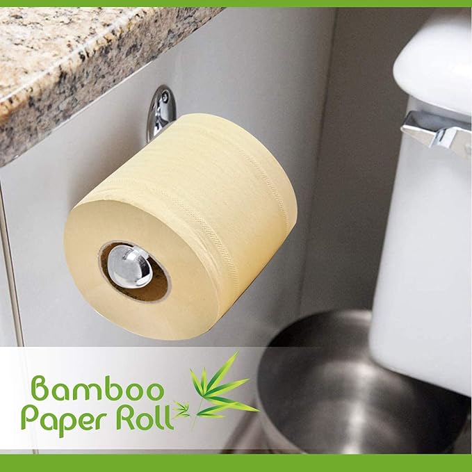 WBM Care Bamboo Toilet Tissue, Strong & Flexible 3-Ply, All Natural Tree Free and Septic Safe Paper Towels, 208 Sheets Each Roll, Total 6240 Sheets, 30 Rolls