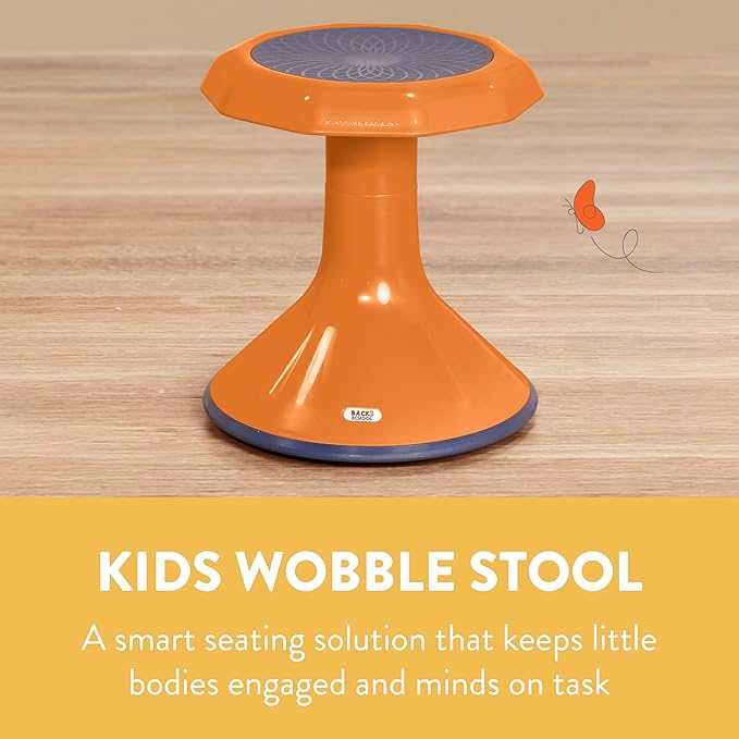 Back2School Express Wobble Stool, 15", Flexible Seating, Orange