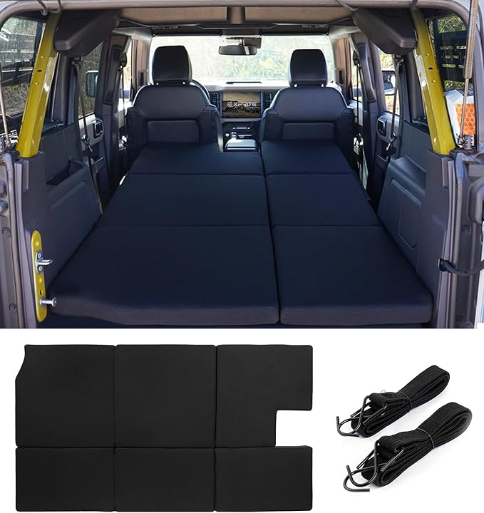 Xprite Bronco Mattress, 1.6-Inch Thick Premium Foam Bed Pad, Portable Foldable Trunk Sleeping Platform Compatible with 202...