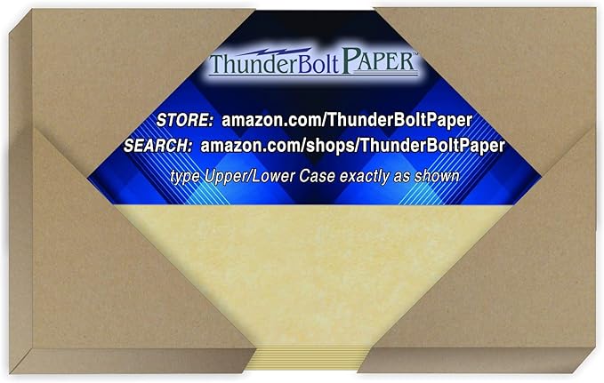 250 Gold Parchment 65lb Cover Weight Paper - 3" X 5" (3X5 Inches) Photo|Card|Frame Size - Printable Cardstock Colored Sheets Old Parchment Semblance